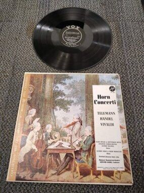 Horn Concerti Telmann Handel Vivaldi vinyl record Vox STDL 501 080 Tested Works